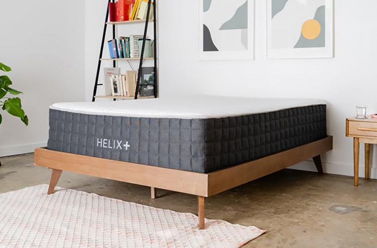 helix plus mattress in bedroom